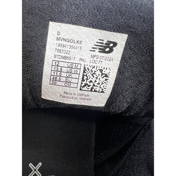 New Balance Fresh Foam Vongo v6 Black White Men's 12D MVNGOLK6 New - Picture 3 of 16